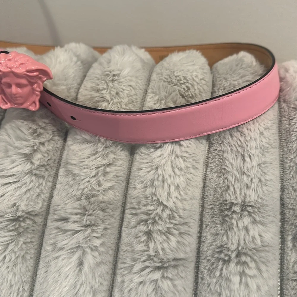 Versace Pink Medusa Belt for Women - Picture 10 of 17